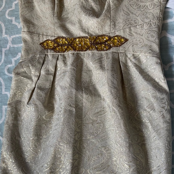 Cream and Gold Dress - Picture 7 of 9